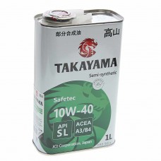 Масло моторное Safetec A3/B4 10W40 п/синт.1л, 605590, TAKAYAMA