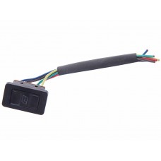 Выключатель клавиша 12V 20A стеклоподьемника черный с подсветкой и проводом, 36-4430, REXANT