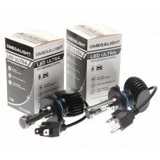 Лампа светодиодная 12V H4 P43t-38 2500Lm (2шт.) Ultra, OLLEDH4UL-2, OMEGALIGHT