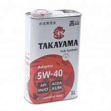 Масло моторное Adaptec SN/CF 5W40 синт.1л, 605586, TAKAYAMA