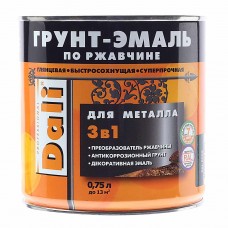Грунт-эмаль по ржавчине зеленый мох RAL6005 0.75л, 20479, DALI